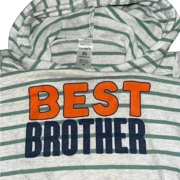 Carters boys toddler 5T hooded long sleeve lightweight - Picture 3 of 3